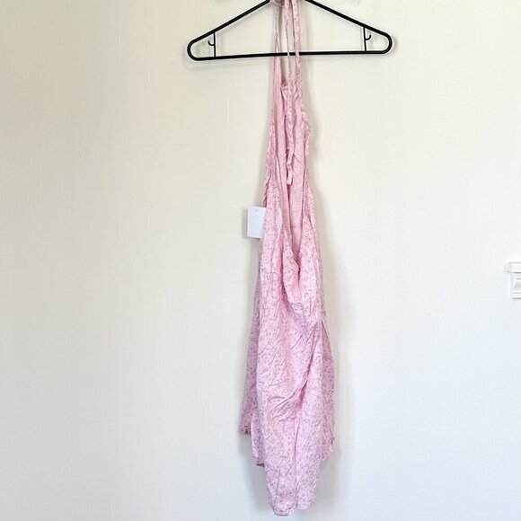NWT Abound Pink Daisy Floral Halter Tie Neck Sleeveless Summer Dress - M - Picture 8 of 8